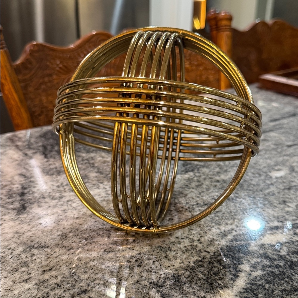 Gold Metal Ball Decor - Picture 3 of 5